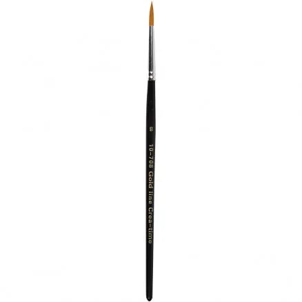 Gold Line Pensler, L: 18,5 cm, B: 3 mm, rund, 12 stk./ 12 pk.
